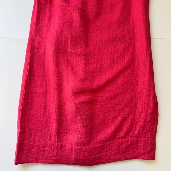 BCBGMaxAzria Ruffle Mini Dress Fushia Pink Bamboo Blend Sleeveless Party Sz 4 - Picture 11 of 11